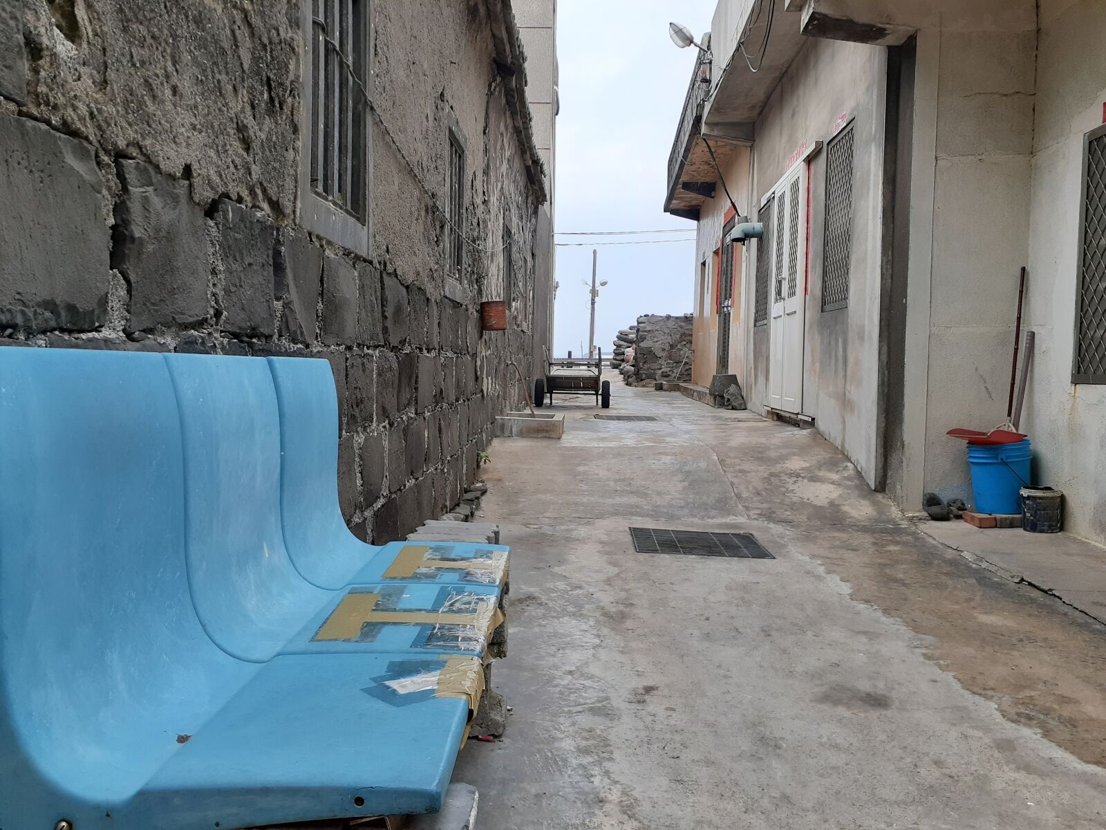 Samsung Galaxy A20 sample photo. Street, chair, village photography