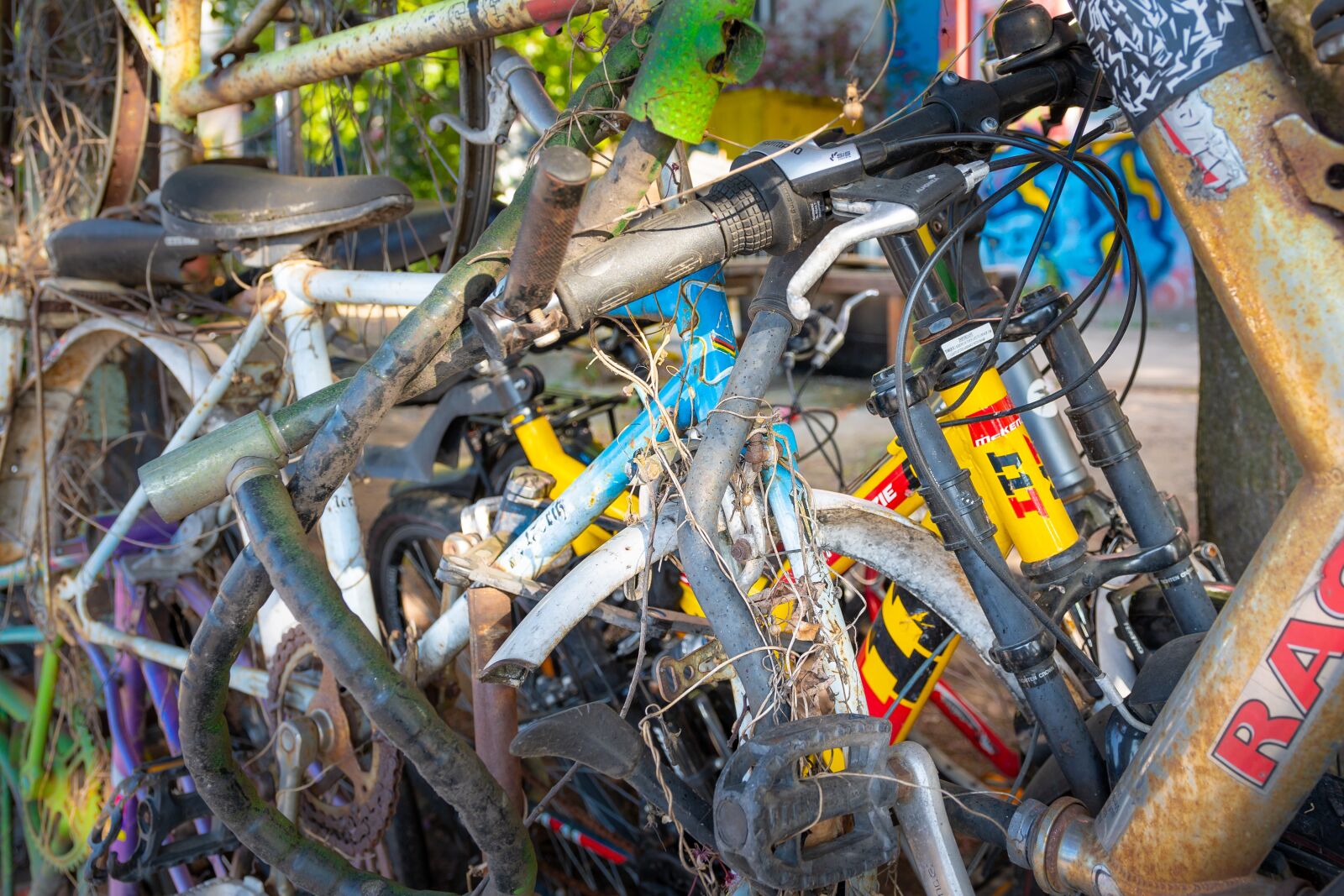 Nikon D7500 sample photo. Bicycles, scrap, rust photography