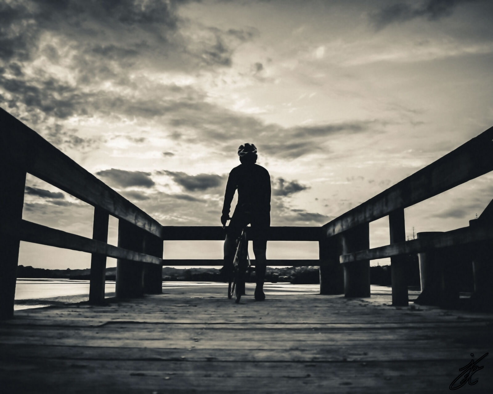 Nikon D3400 sample photo. Cloudy, cycling, cyclist, dark photography