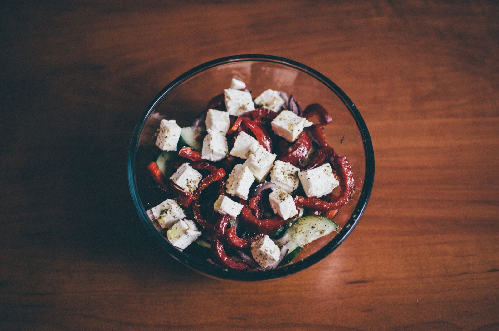 Nikon D5100 sample photo. Salad, cucumbers, peppers photography