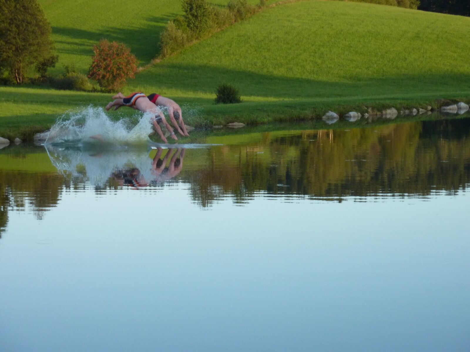 Panasonic DMC-TZ7 sample photo. Plunge, water, pond photography