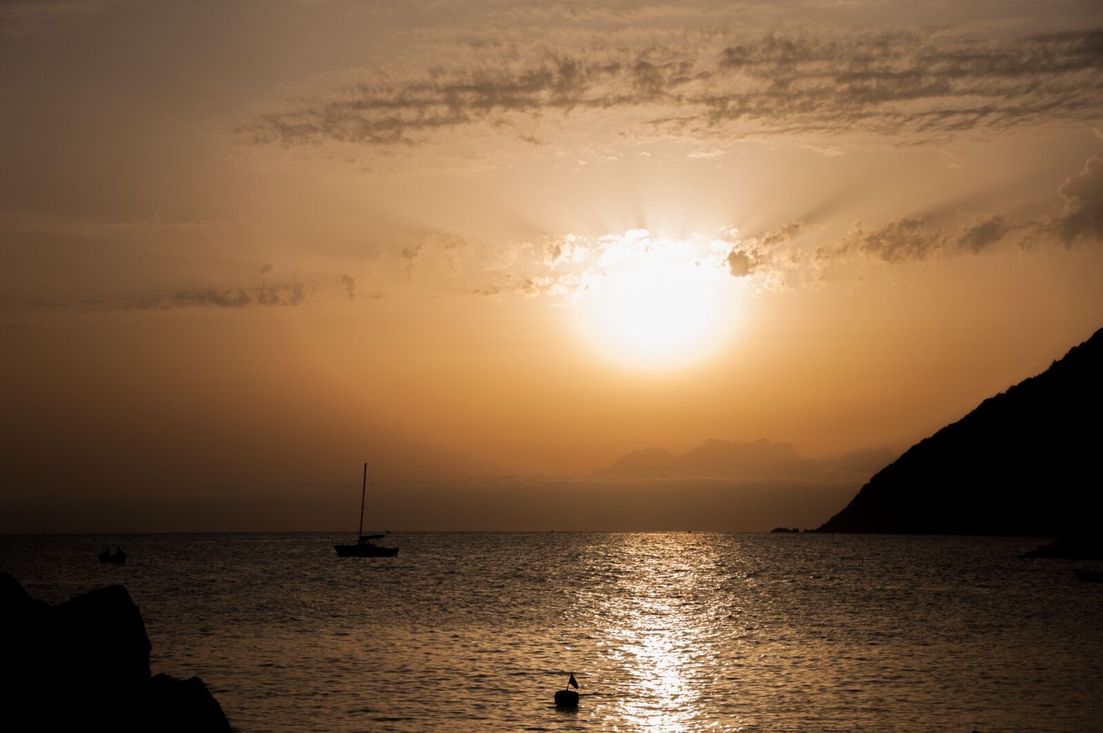 Nikon D90 sample photo. Sunset, framura, liguria photography