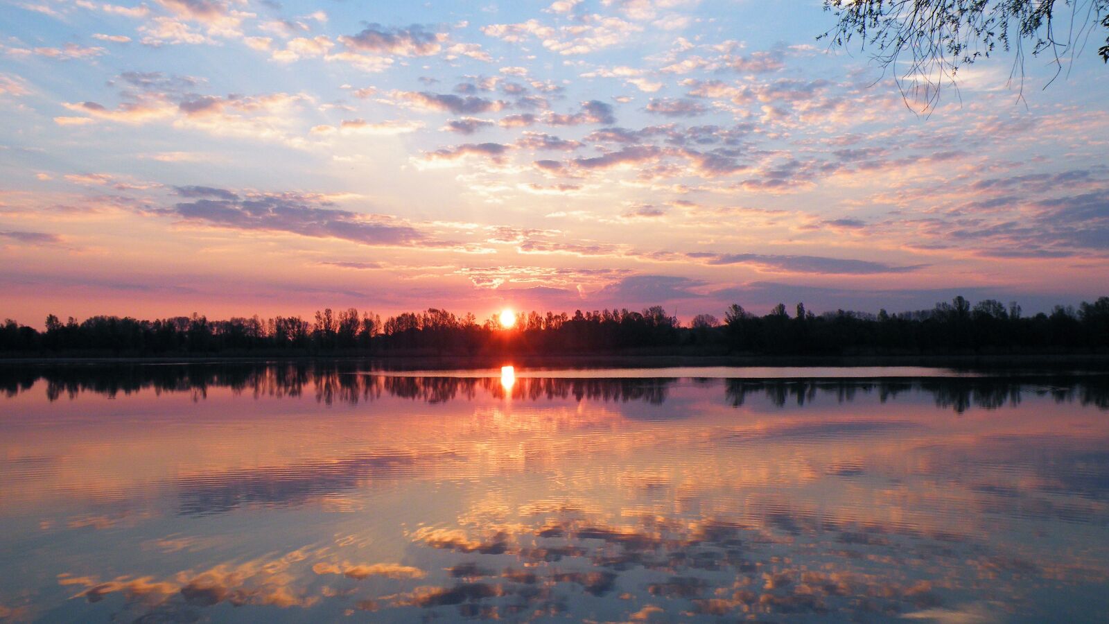 Fujifilm FinePix S8100fd sample photo. Sunset, trees, lake photography