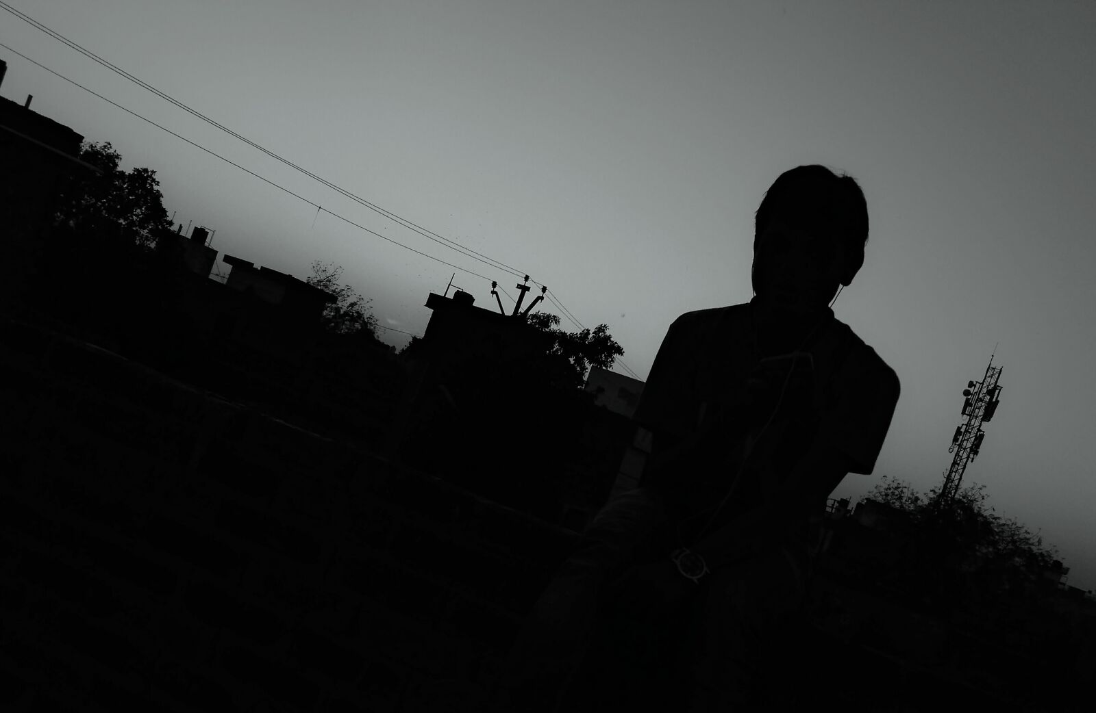 Xiaomi Redmi 3S sample photo. Alone, black, and, white photography
