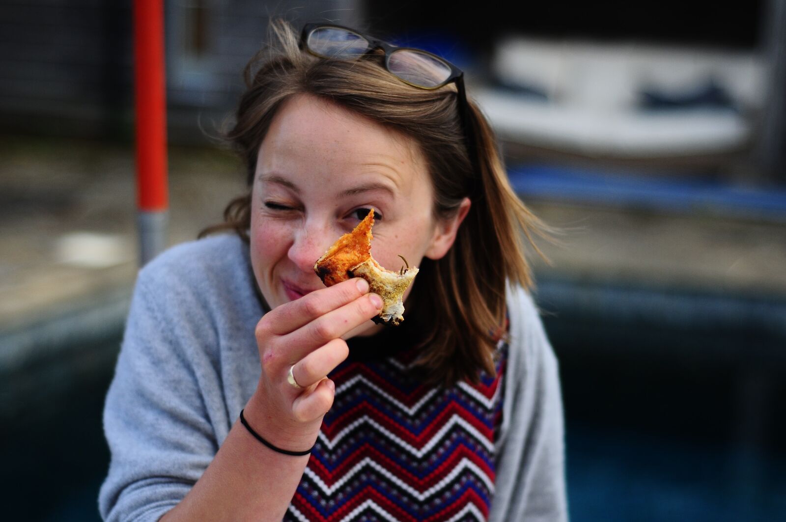 Nikon D300 sample photo. Pizza, portrait, girl photography