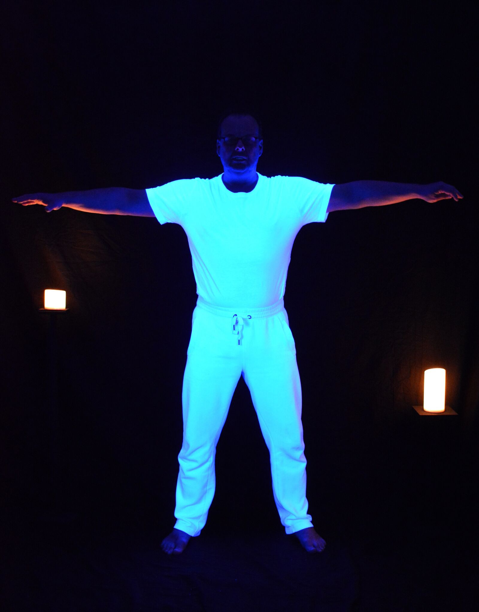 Nikon D5200 sample photo. Man, uv light, black photography