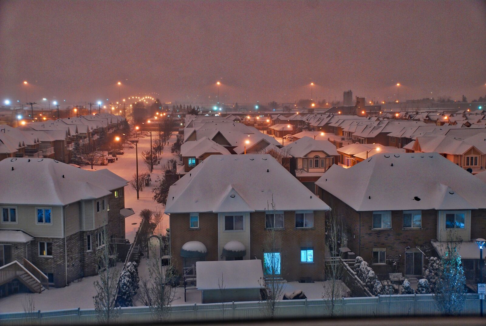 Nikon D80 sample photo. Snow, snowfall, nighttime photography