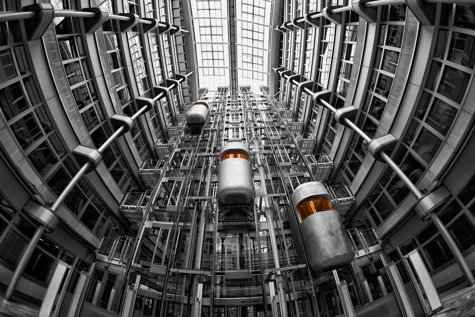 Nikon D3X sample photo. Lifts, architecture, ludwig erhard photography