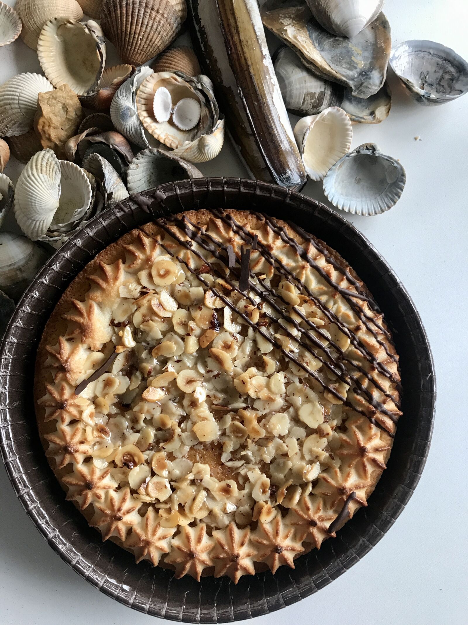 iPhone 7 back camera 3.99mm f/1.8 sample photo. Nut tart, macaroons cake photography
