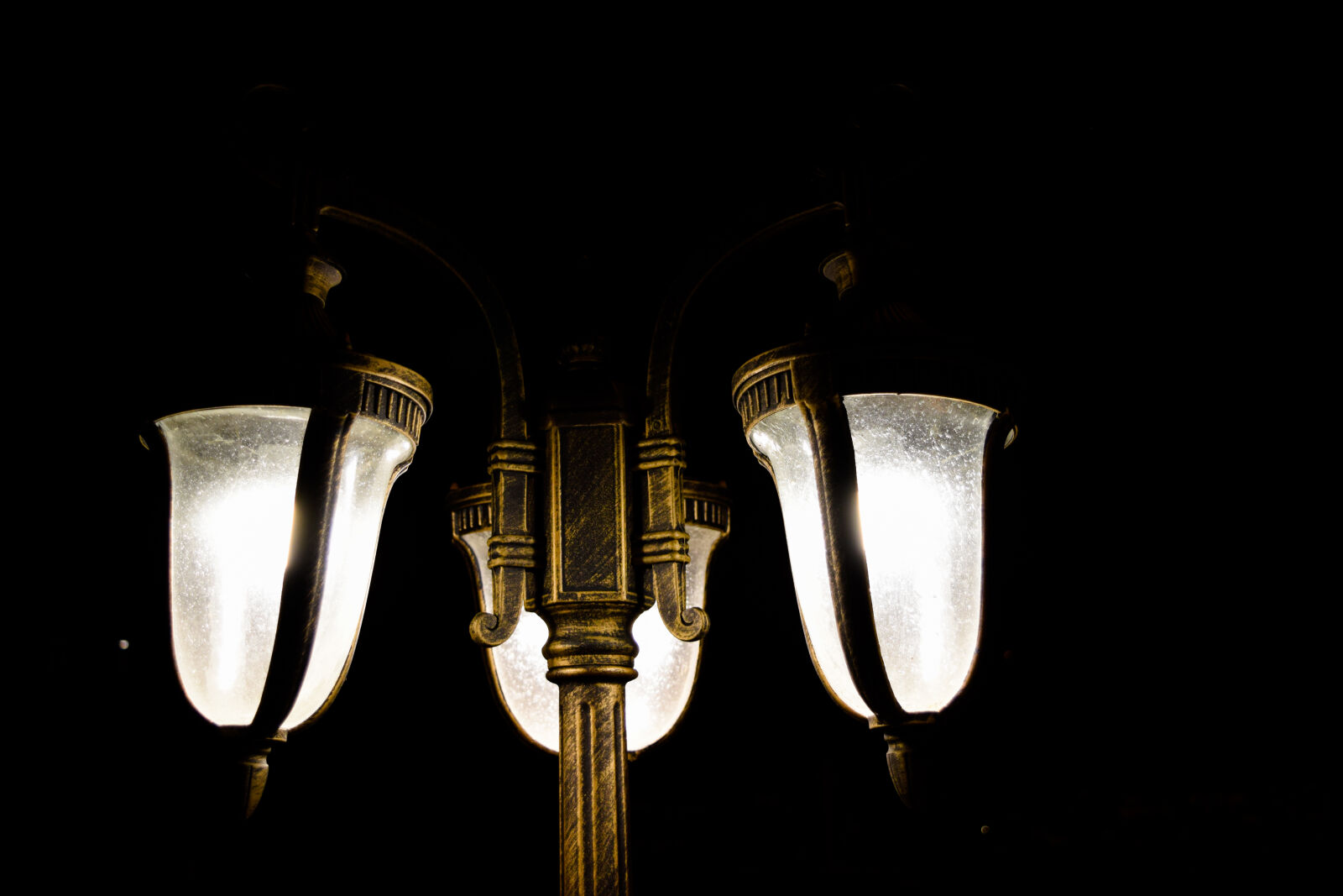 Nikon D5300 sample photo. Gold, post, lamp photography