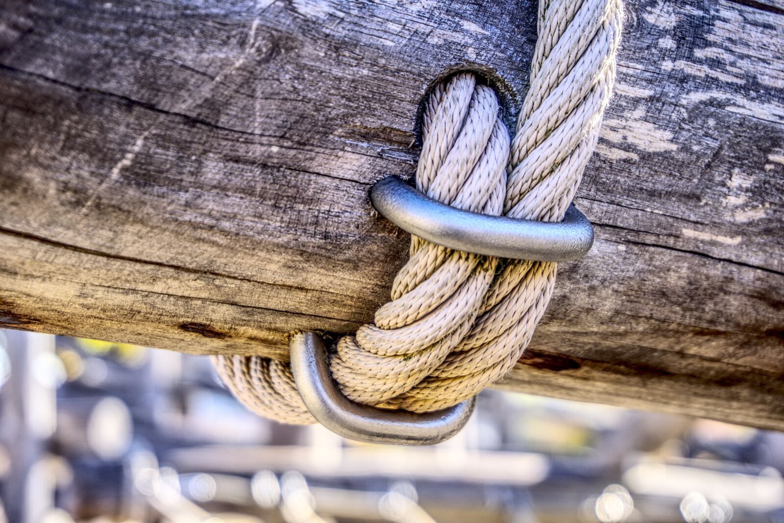 Sony a6000 sample photo. Rope, wood, bar photography