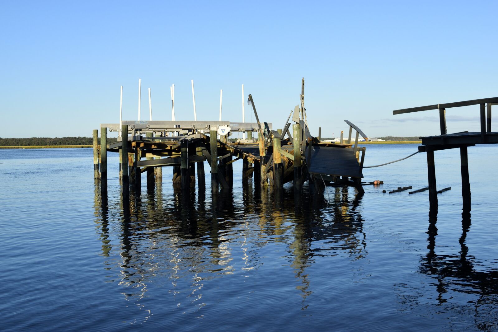 Nikon D3300 sample photo. Hurricane matthew, damage, dock photography