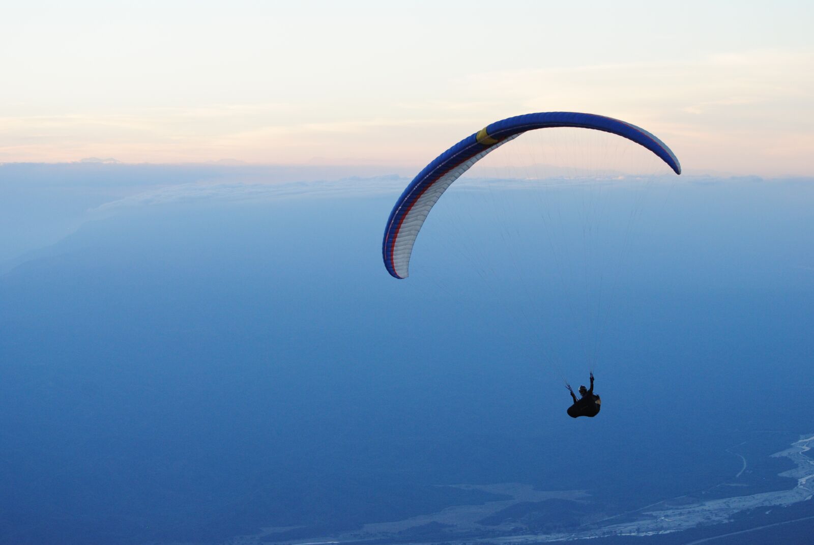 Nikon D3000 sample photo. Parachute, sky, sport photography