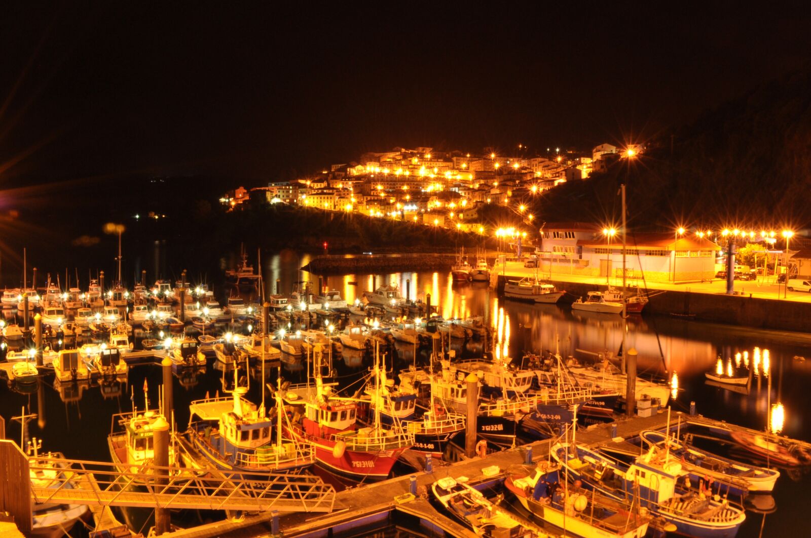 Nikon D90 sample photo. Night, sea, port photography