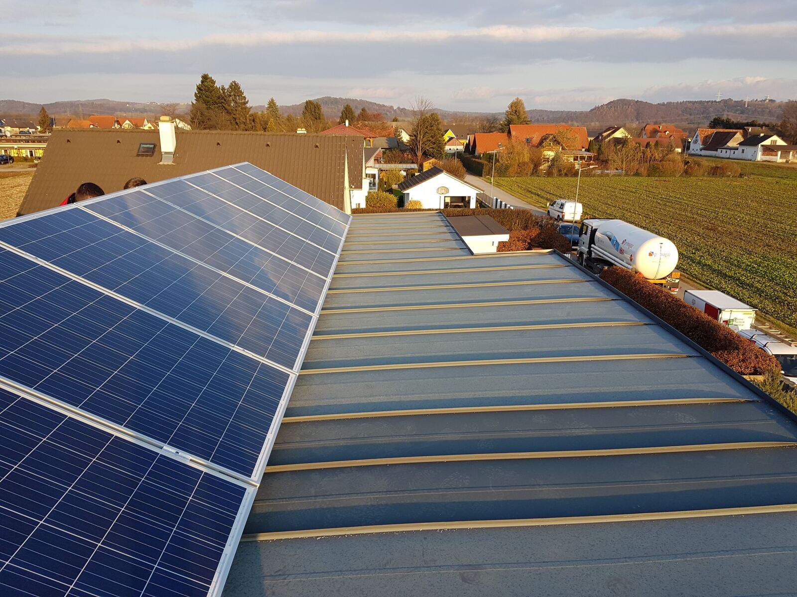 Samsung Galaxy S7 Edge sample photo. Photovoltaic, roof, panorama photography