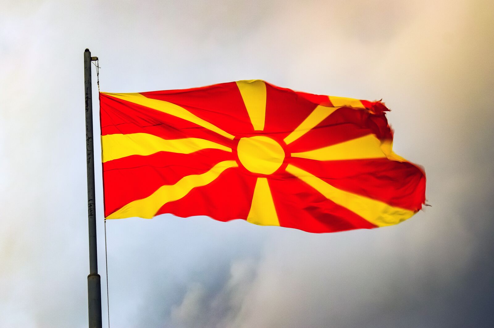 Nikon D3300 sample photo. North macedonia, flag, europe photography