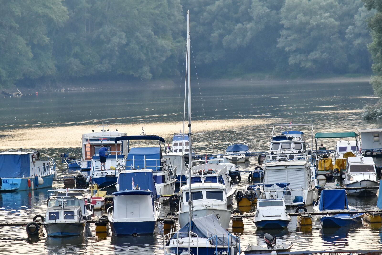 Nikon D5500 sample photo. Catamaran, mast, pier, sailboat photography