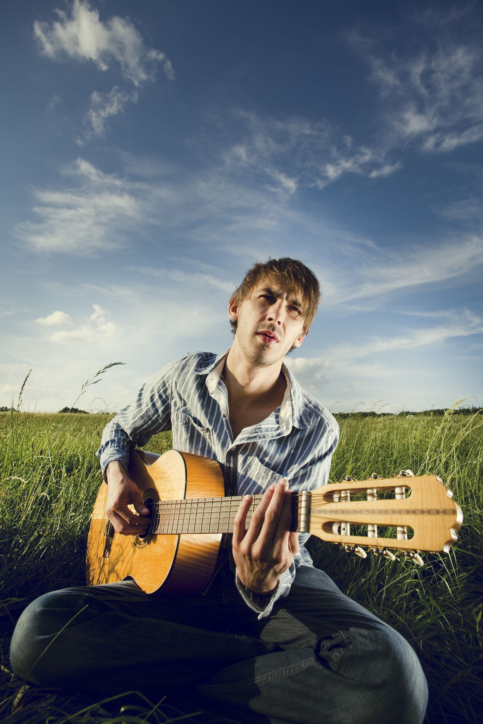 Canon EOS-1Ds Mark III sample photo. Guitar, guitarist, musician photography