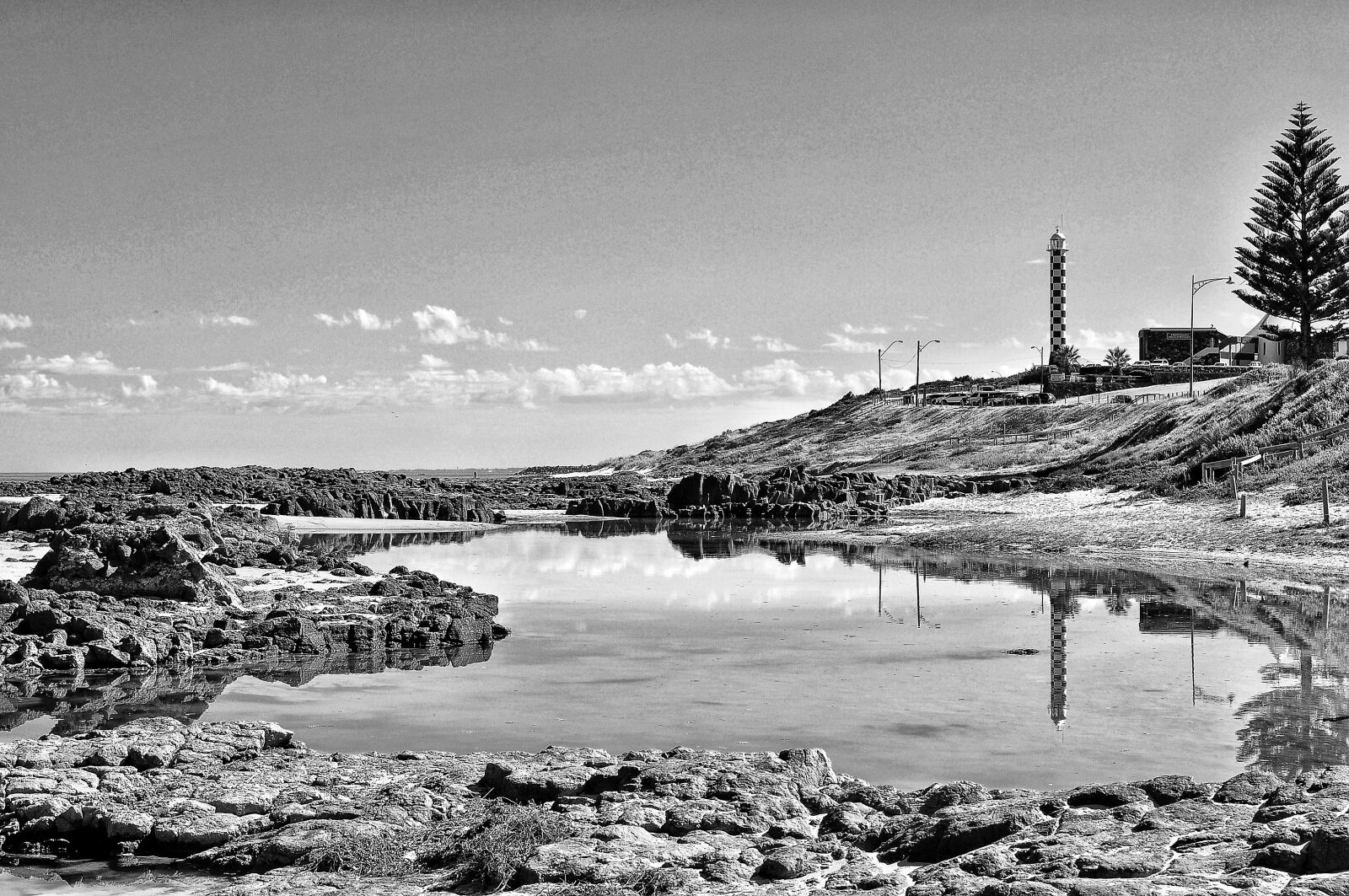 Nikon D90 sample photo. Lighthouse, reflection, beach photography