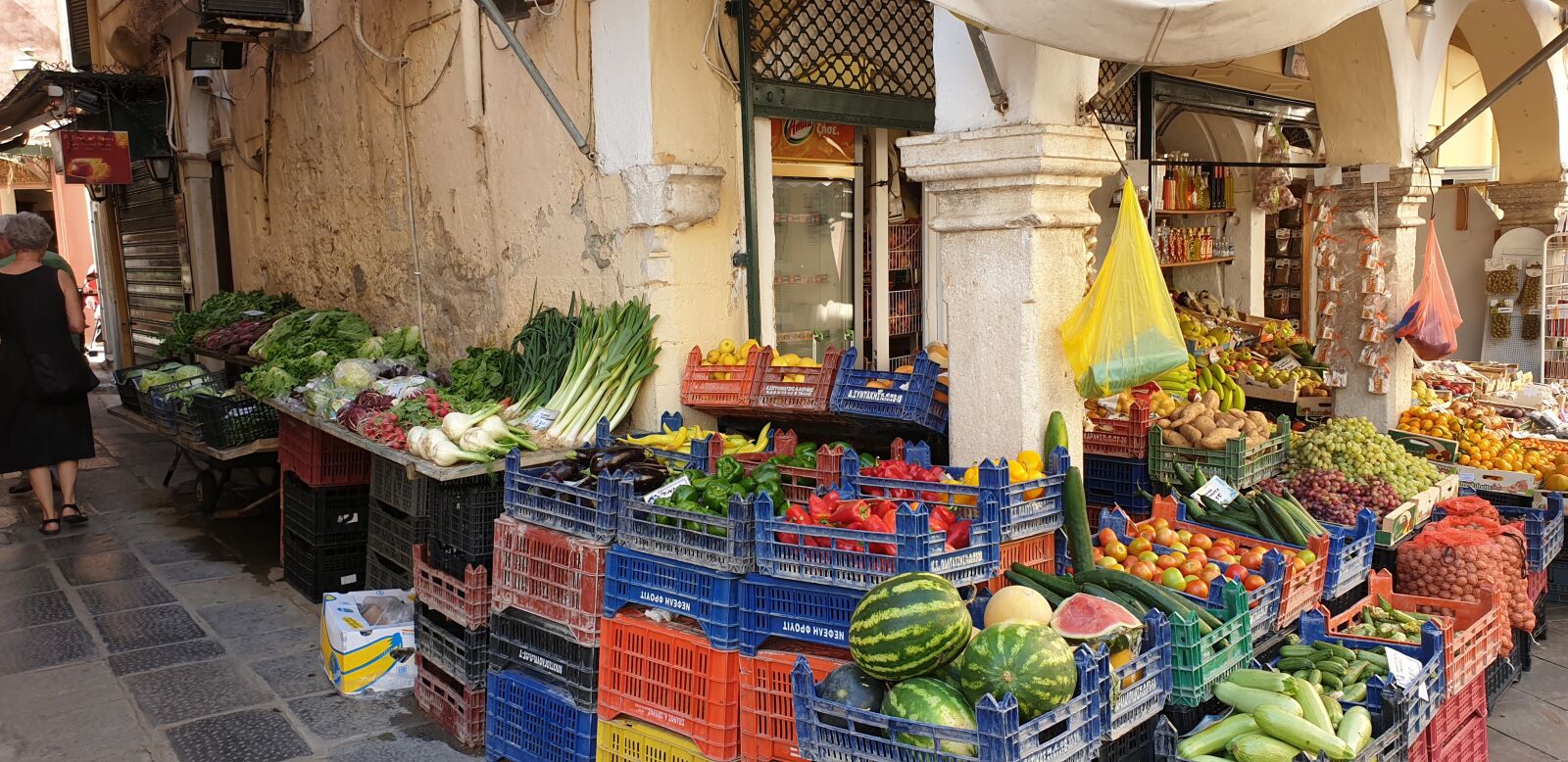 Samsung Galaxy Note9 sample photo. Market, corfu, vegetables photography
