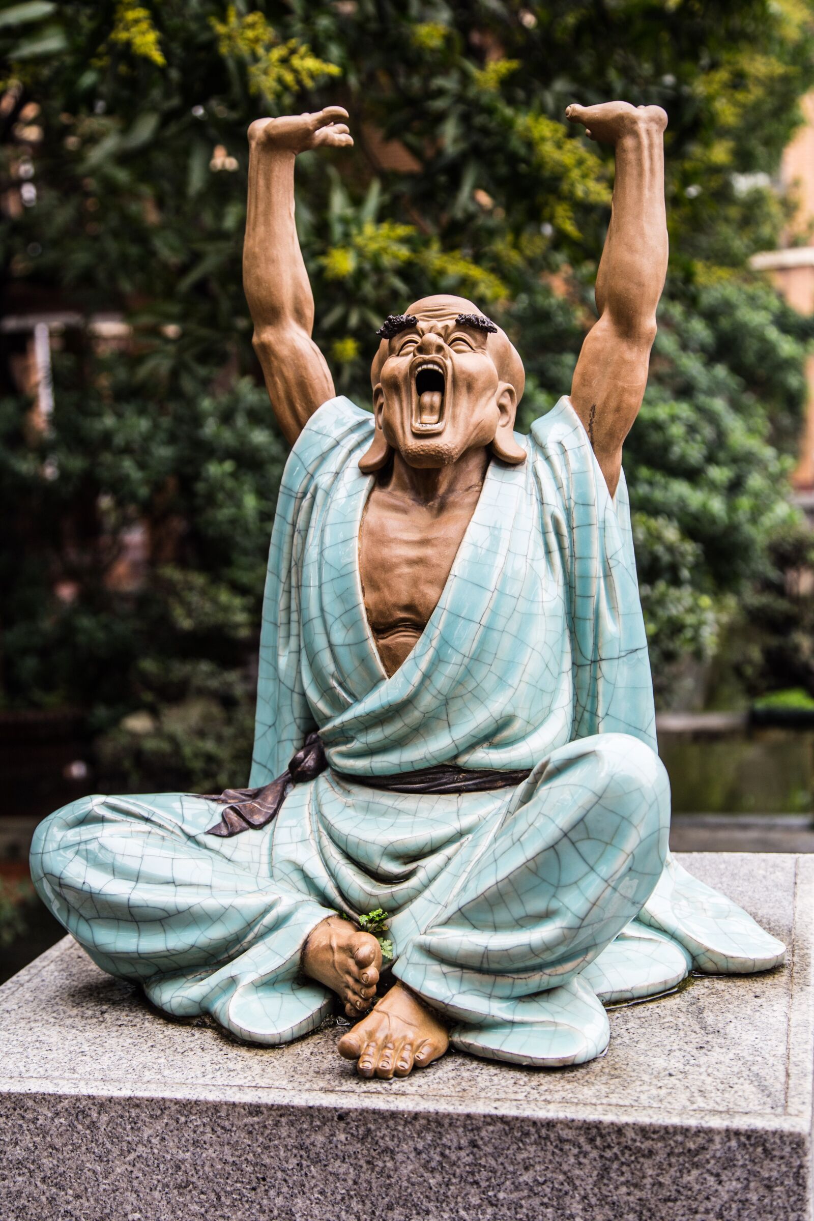 Canon EOS 6D + Canon EF 24-105mm F4L IS USM sample photo. Ceramic, figure, monk photography