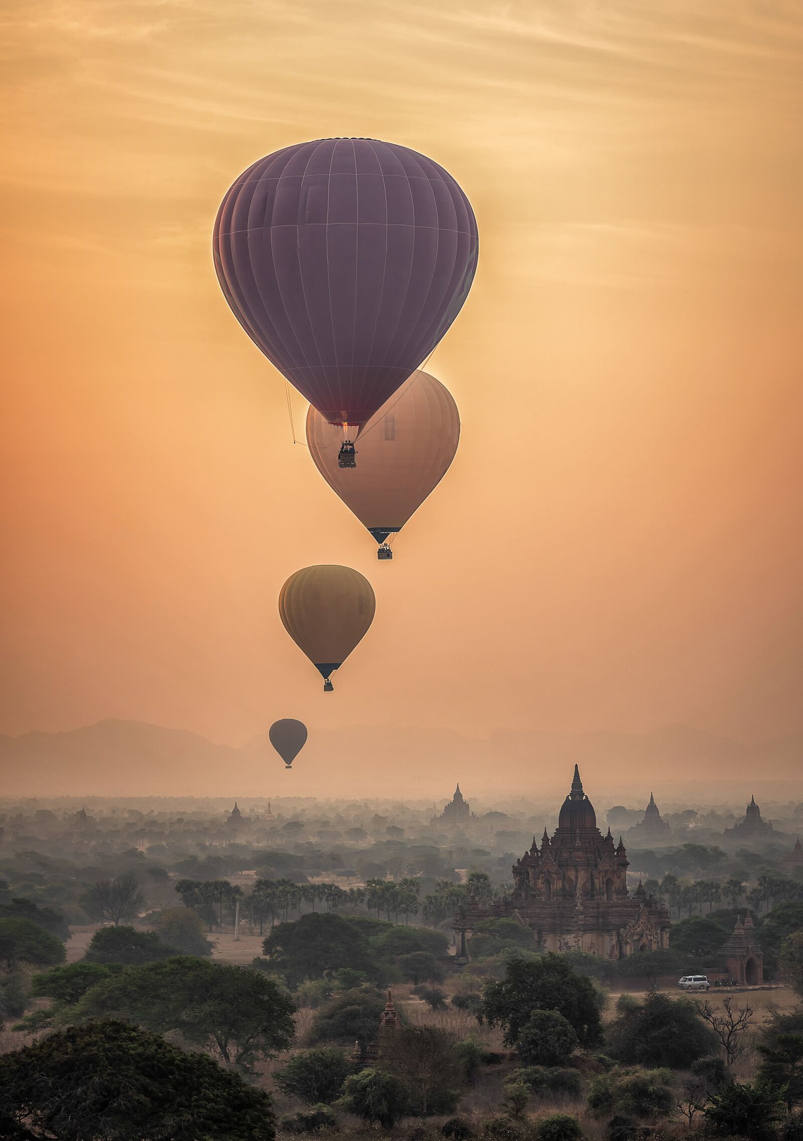 Nikon D810 sample photo. Hot air ballon, burma photography