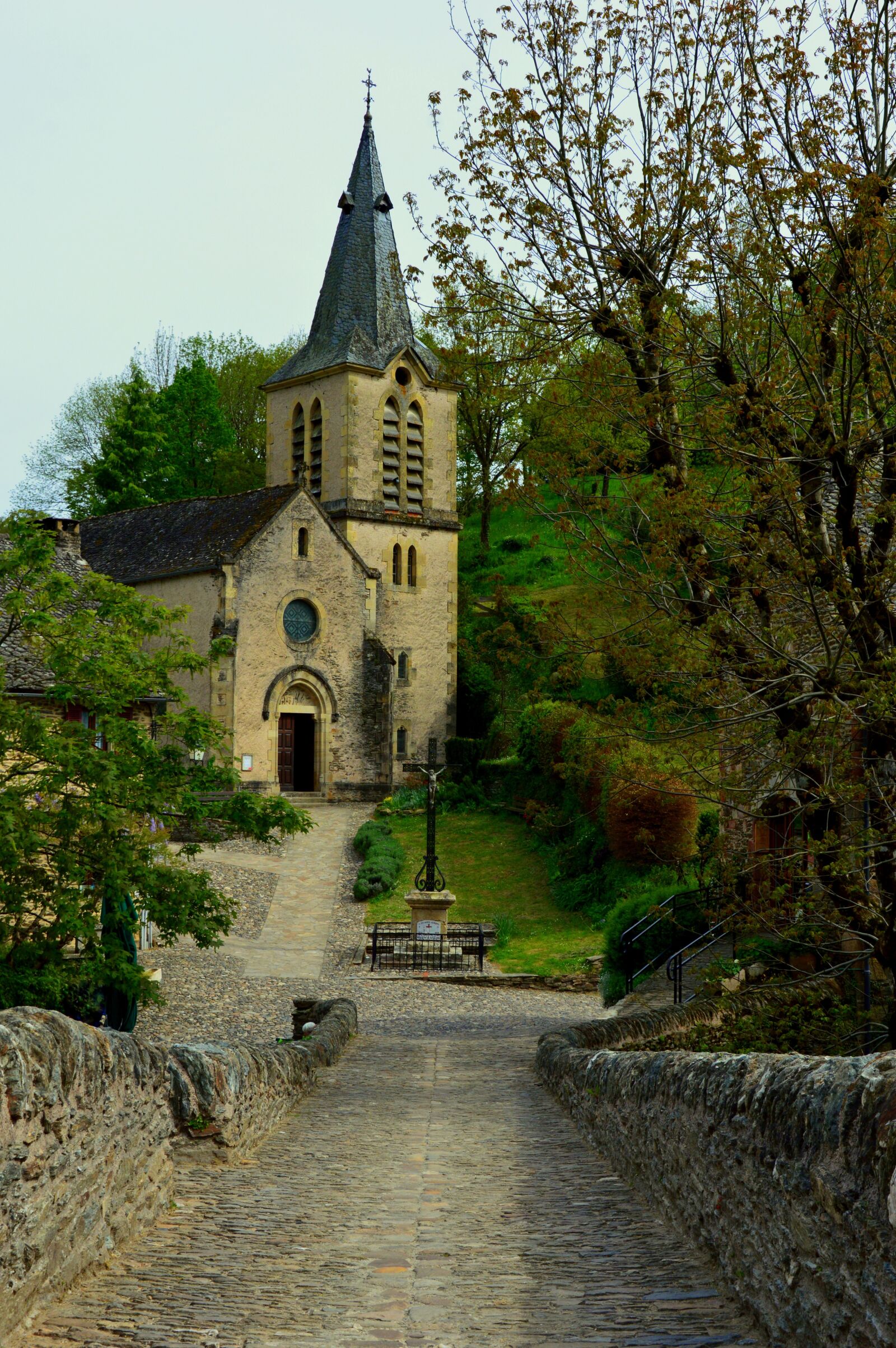 Nikon D3200 sample photo. Church, bridge, belcastel photography