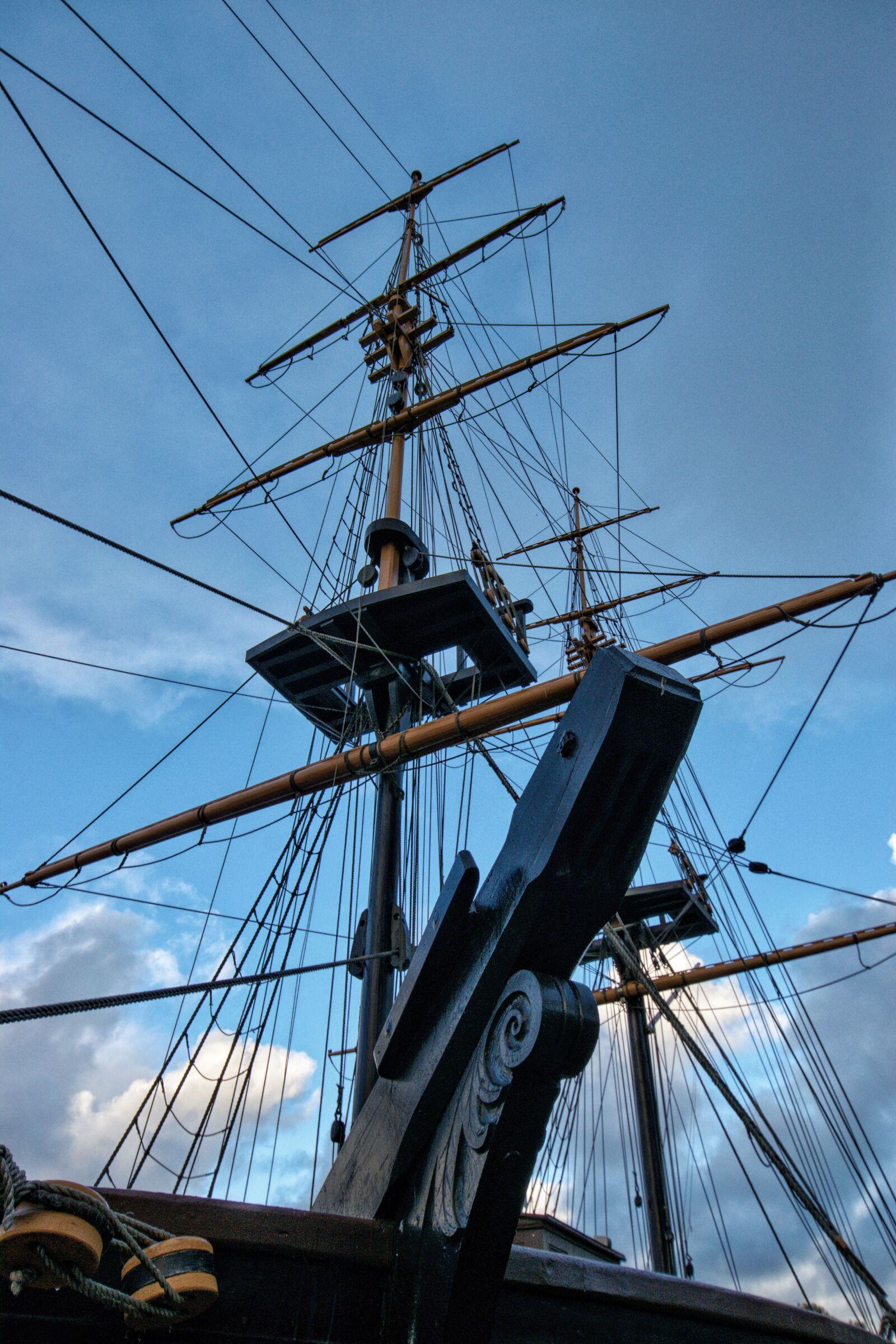 Nikon D3300 sample photo. Mast, ropes, sky photography