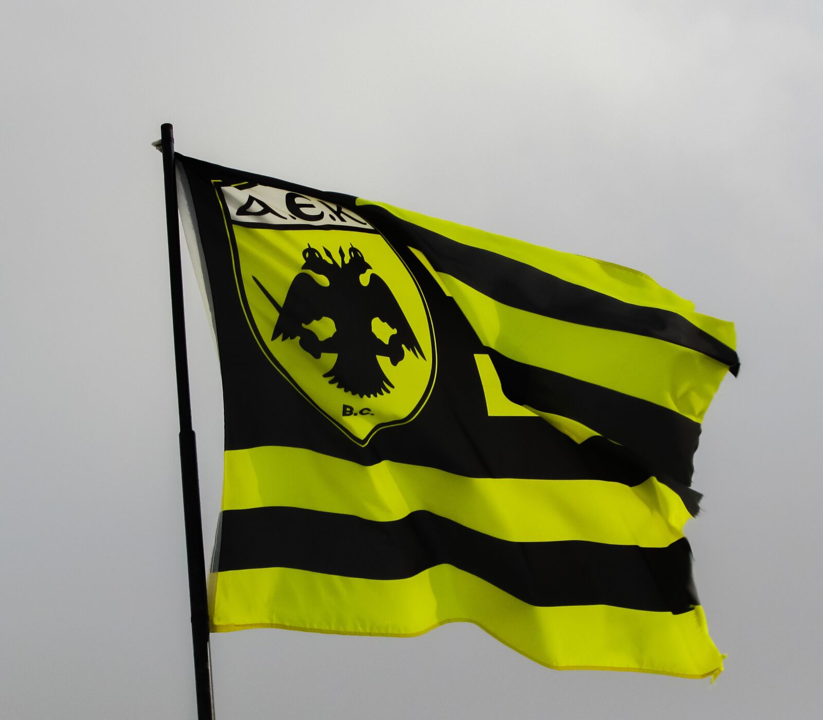 Canon PowerShot SX400 IS sample photo. Flag, waving, aek athens photography