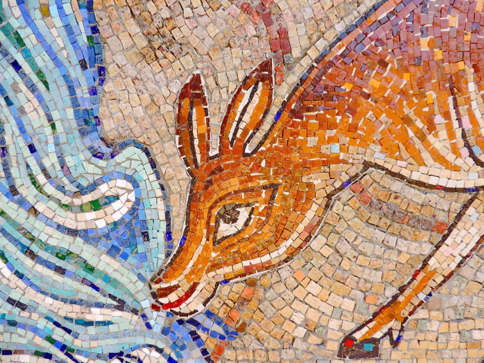 Nikon Coolpix P520 sample photo. Deer, water, mosaic, art photography
