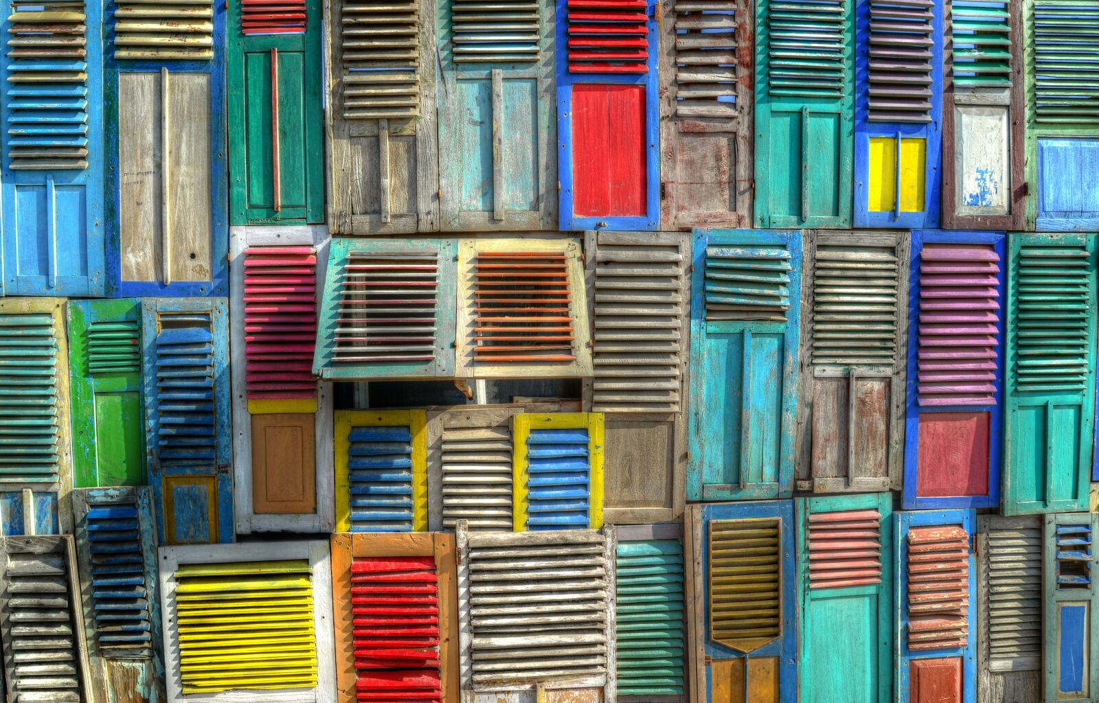 Nikon D610 sample photo. Colorful, shutters, windows photography