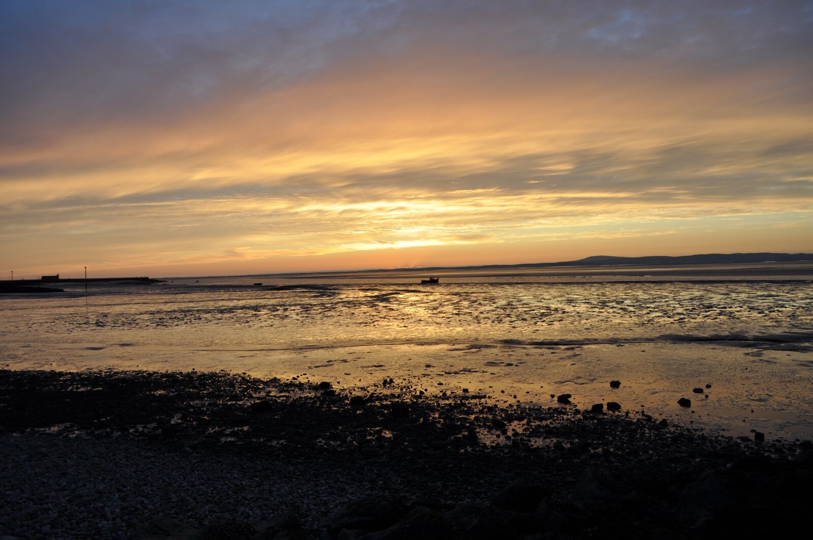 Nikon D5000 sample photo. Sunset, morecambe bay, setting photography