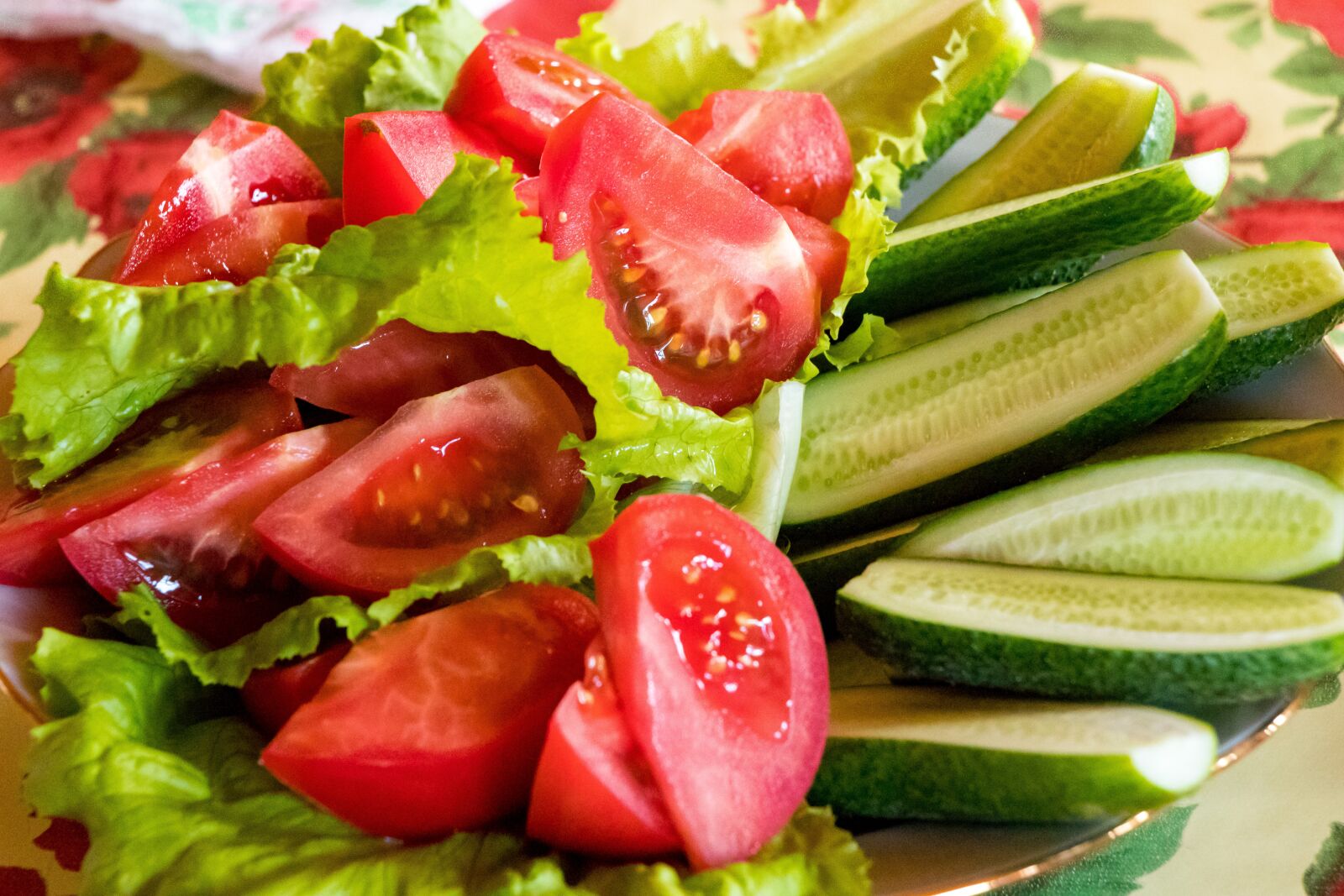 Canon EF-S 18-135mm F3.5-5.6 IS USM sample photo. Tomatoes, cucumbers, vegetables photography