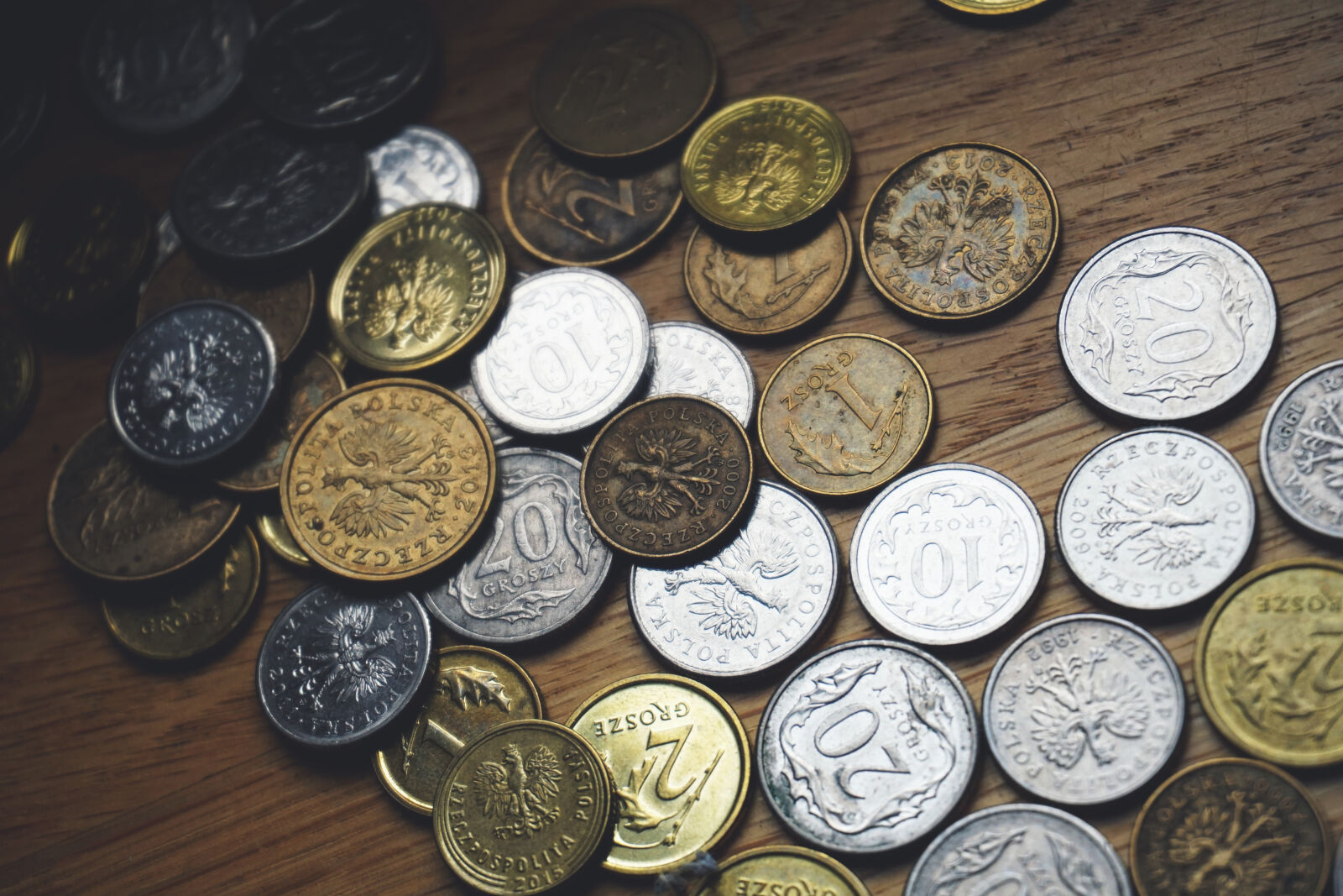Sony a6000 sample photo. Close, up, of, coins photography