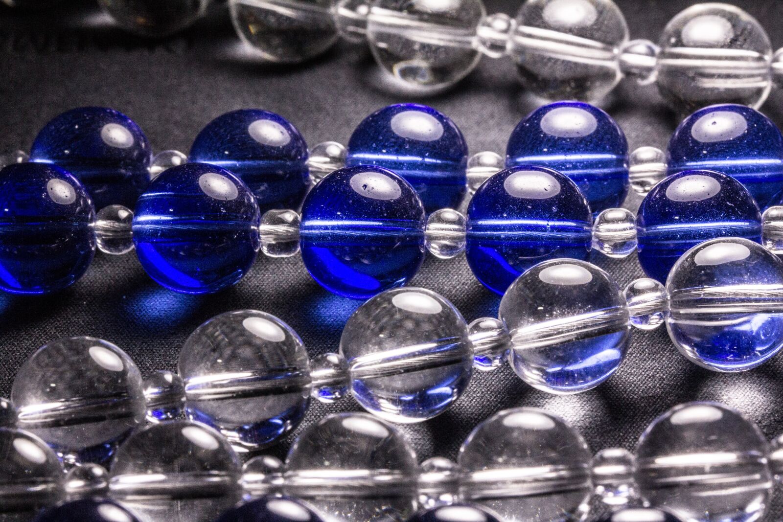 Canon EOS 60D sample photo. Blue, glass, beads photography
