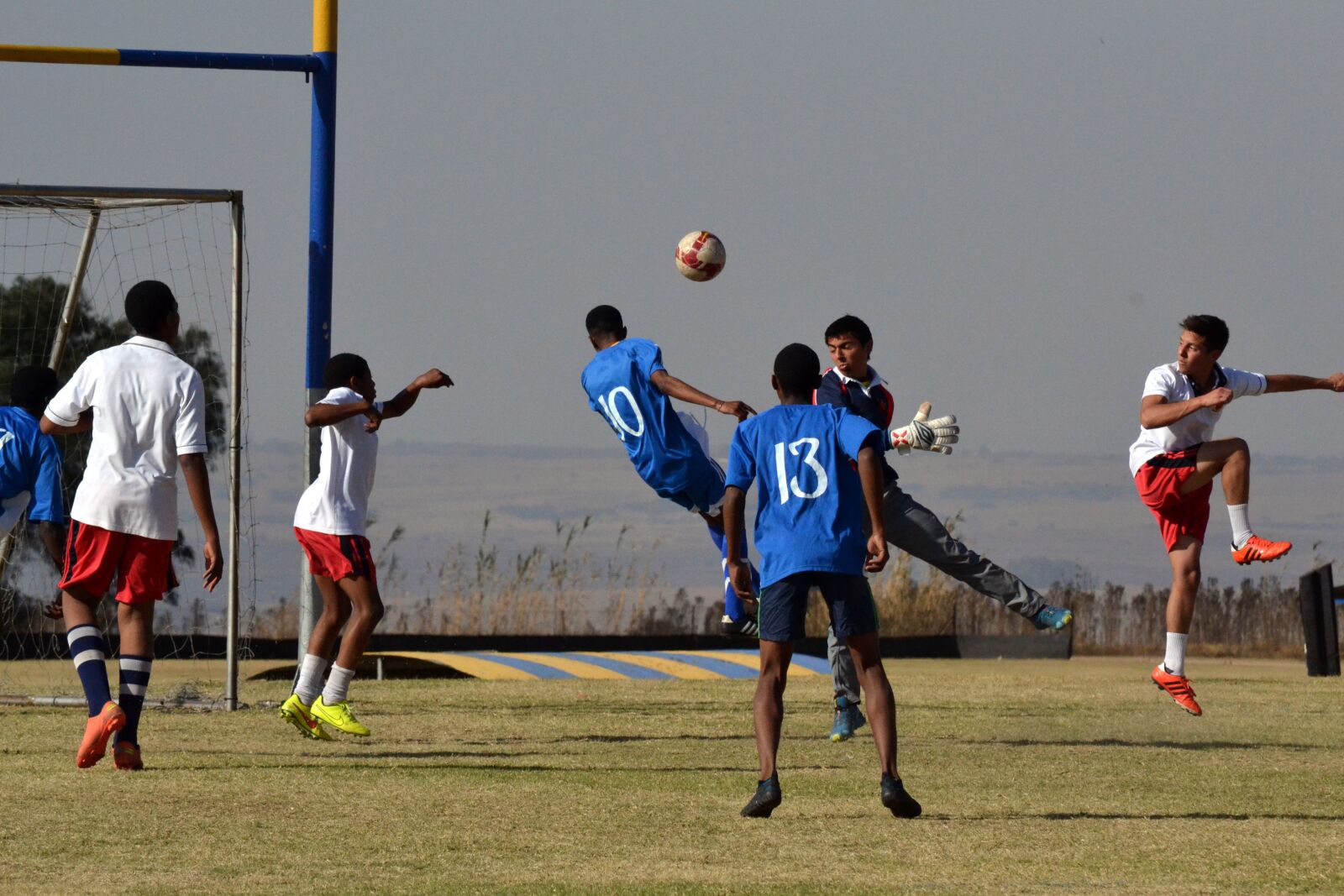 Nikon D3100 sample photo. Penalty, goal post, competition photography