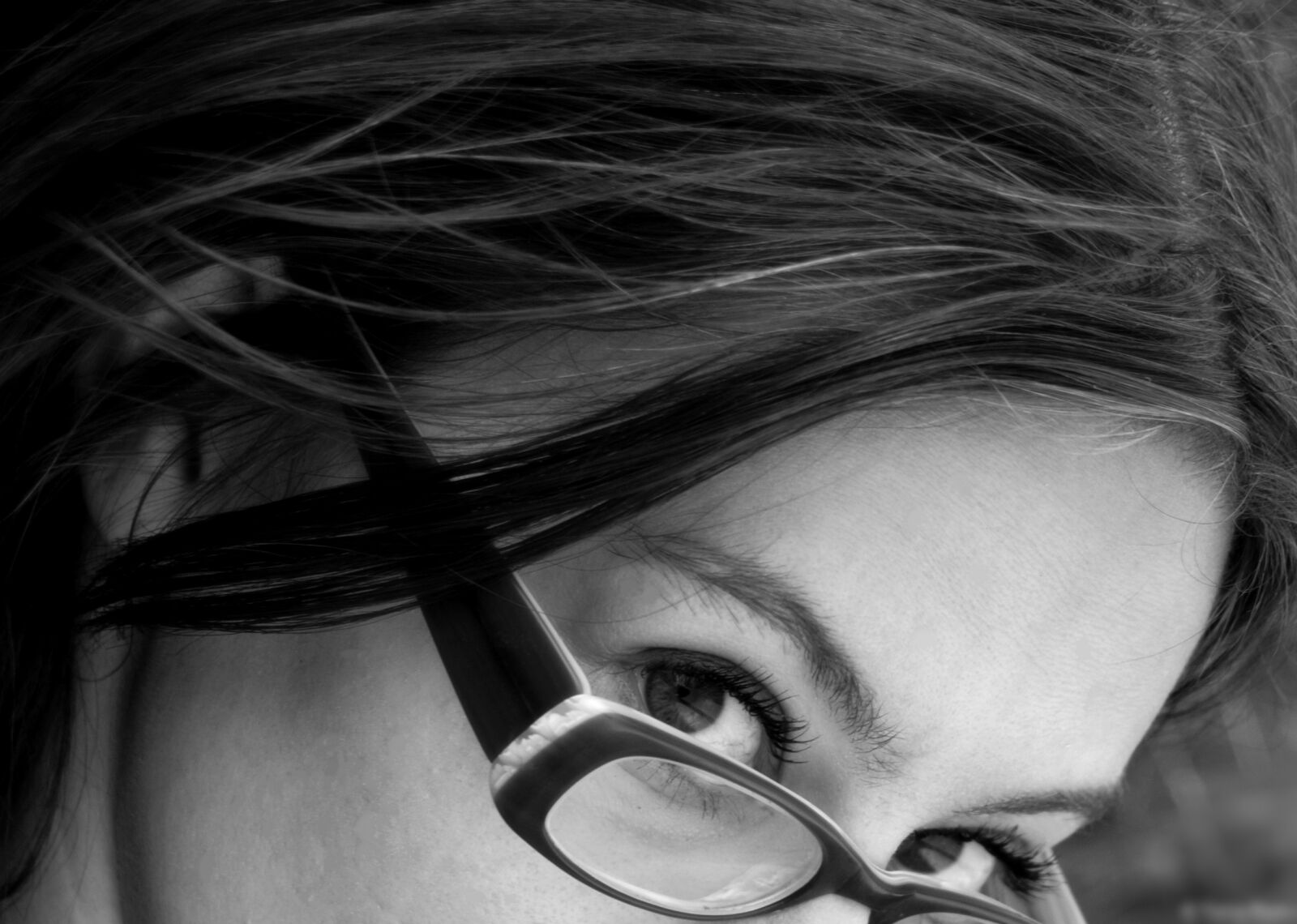 Nikon D3000 sample photo. Woman, eyes, black and photography
