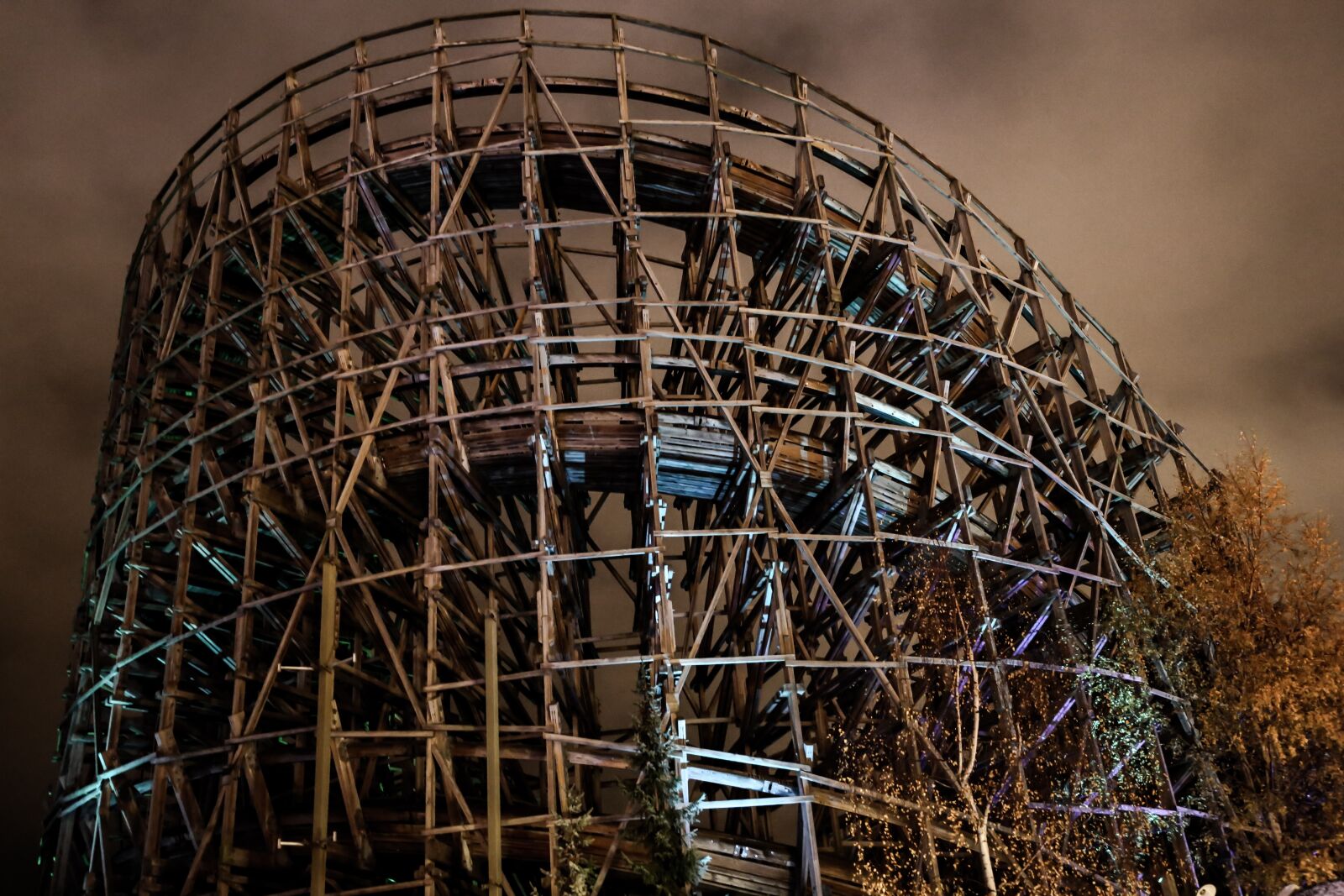 Canon EF 24-70mm F4L IS USM sample photo. Rollercoaster, amusement park, construction photography
