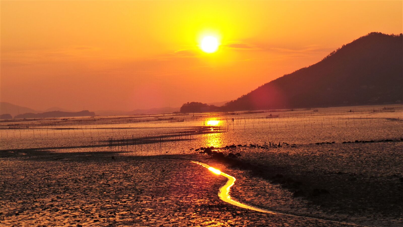 Samsung Galaxy Camera (Wi-Fi) sample photo. Sunset, glow, suncheon bay photography