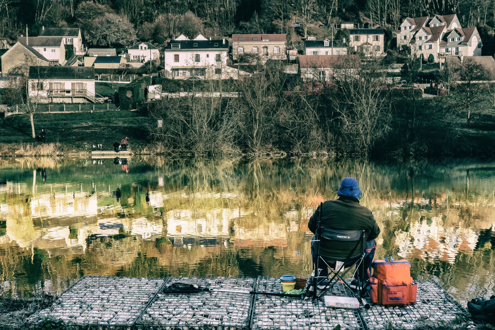 Sony Cyber-shot DSC-RX100 sample photo. Fisherman, fish, lake photography