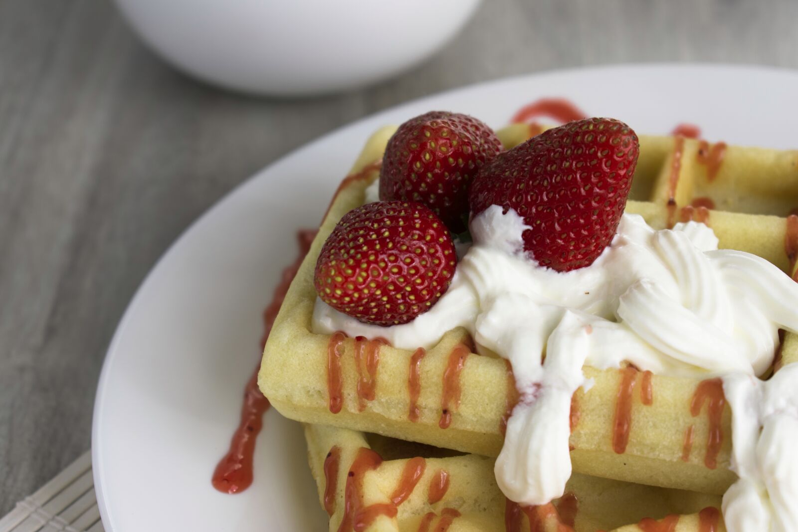 Nikon D3400 sample photo. Wafer, viennese waffles, dessert photography
