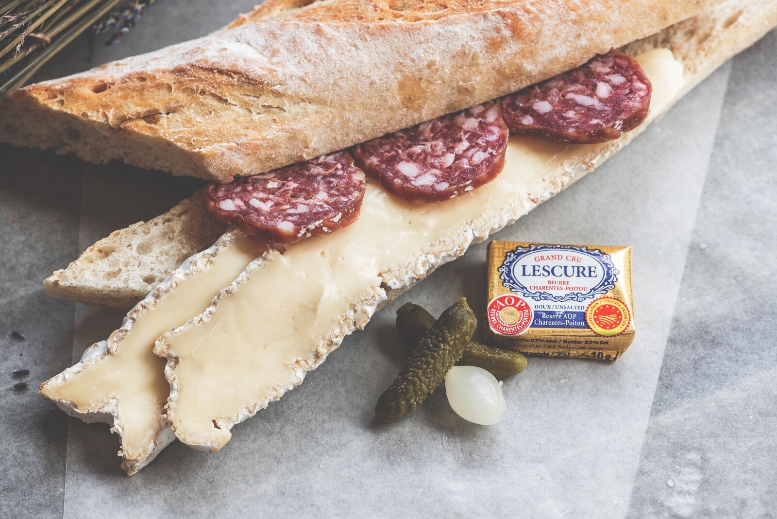 Nikon D750 sample photo. Advertising, baguette, brie photography