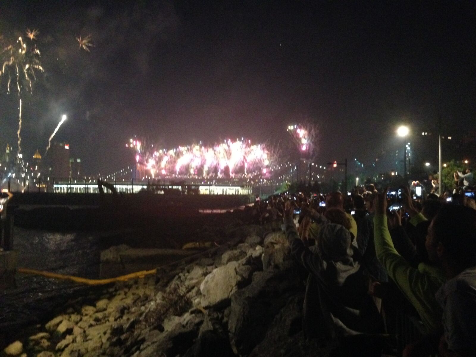 iPhone 5 back camera 4.12mm f/2.4 sample photo. Fireworks photography