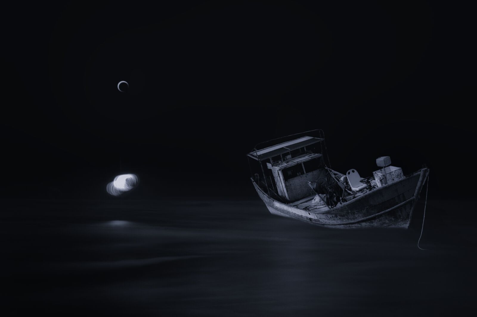 Nikon D90 sample photo. Total solar eclipse, boat photography