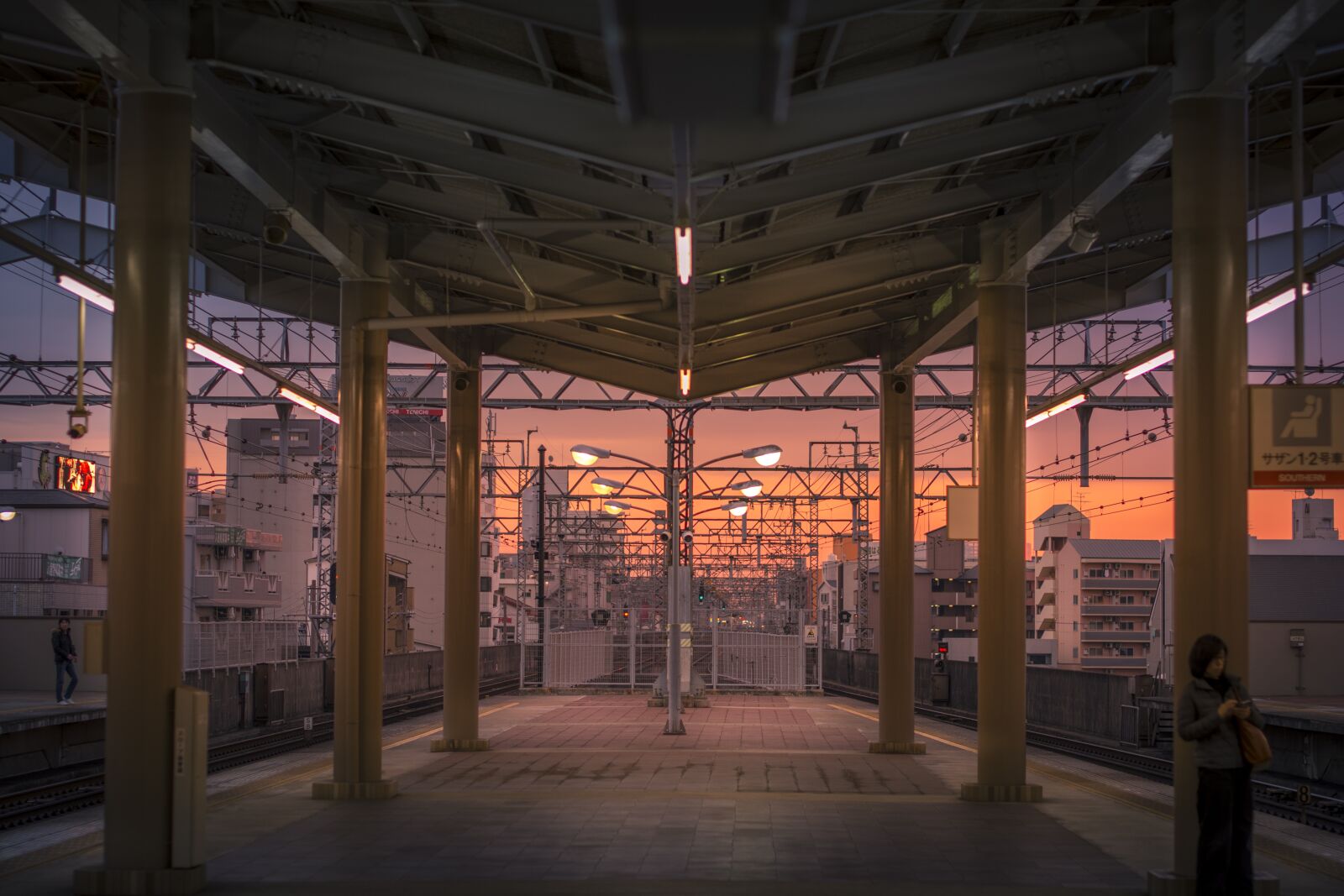 Nikon D7200 sample photo. Sunset, train, sky photography