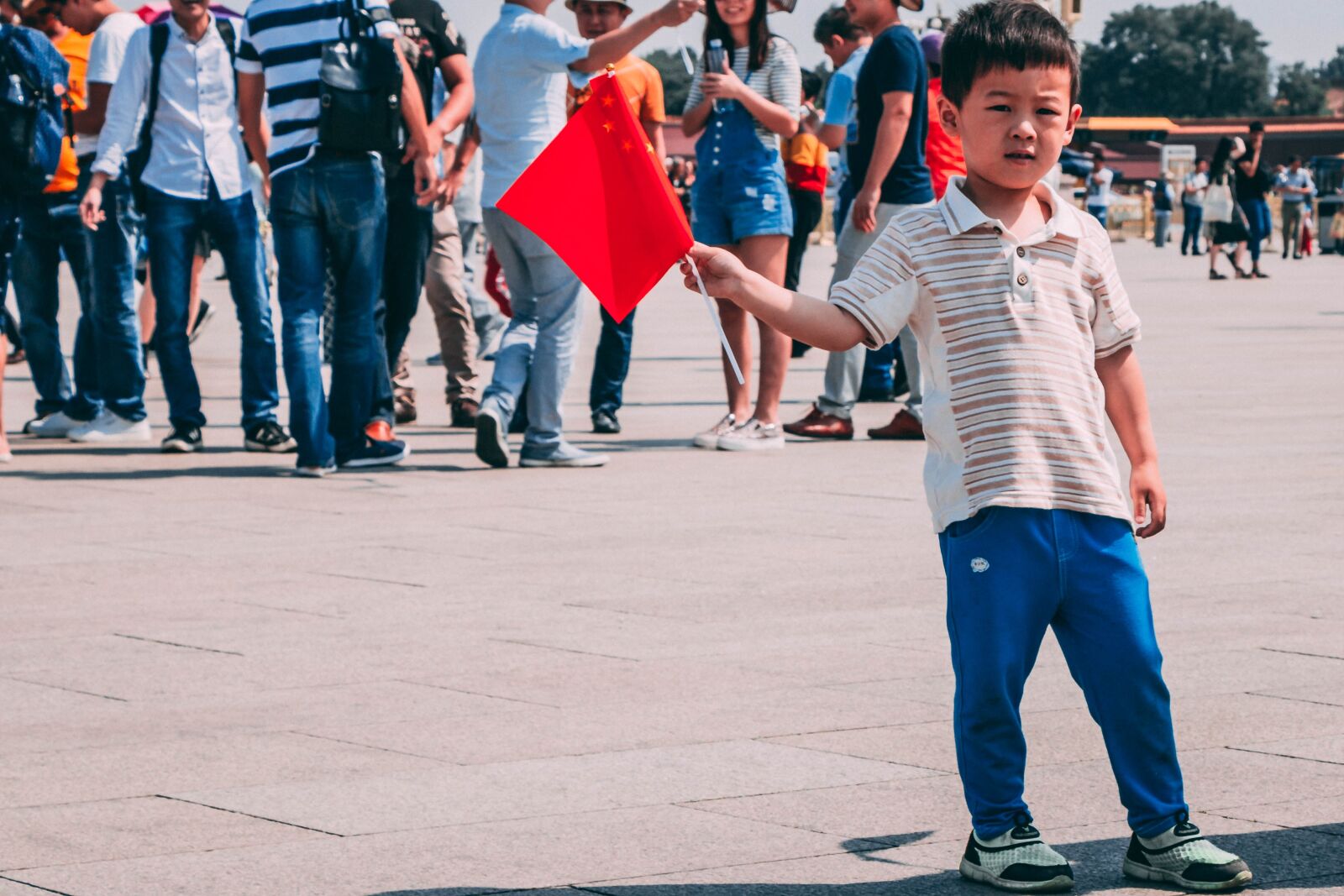 Canon EOS 70D sample photo. Boy, china, flag photography