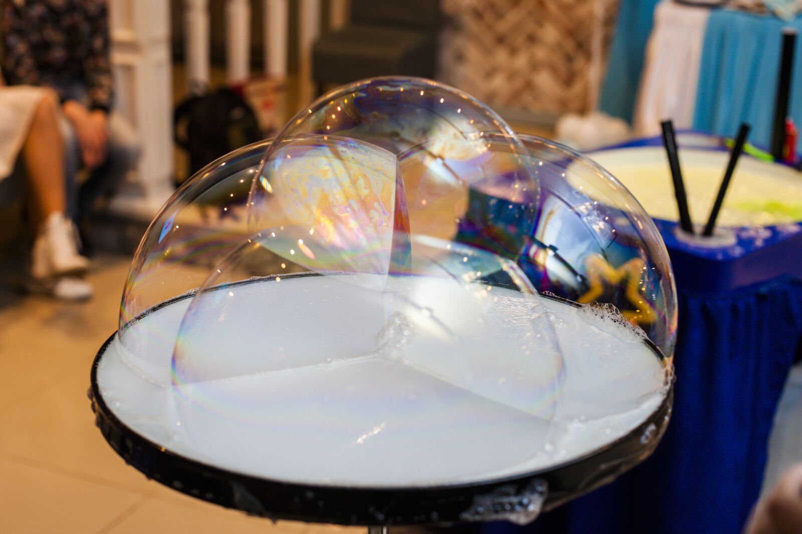 Canon EF 50mm F1.4 USM sample photo. Soap bubbles, big bubbles photography