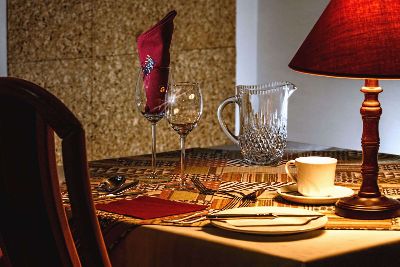Canon EOS 70D sample photo. Glass, cup, plate, knife photography