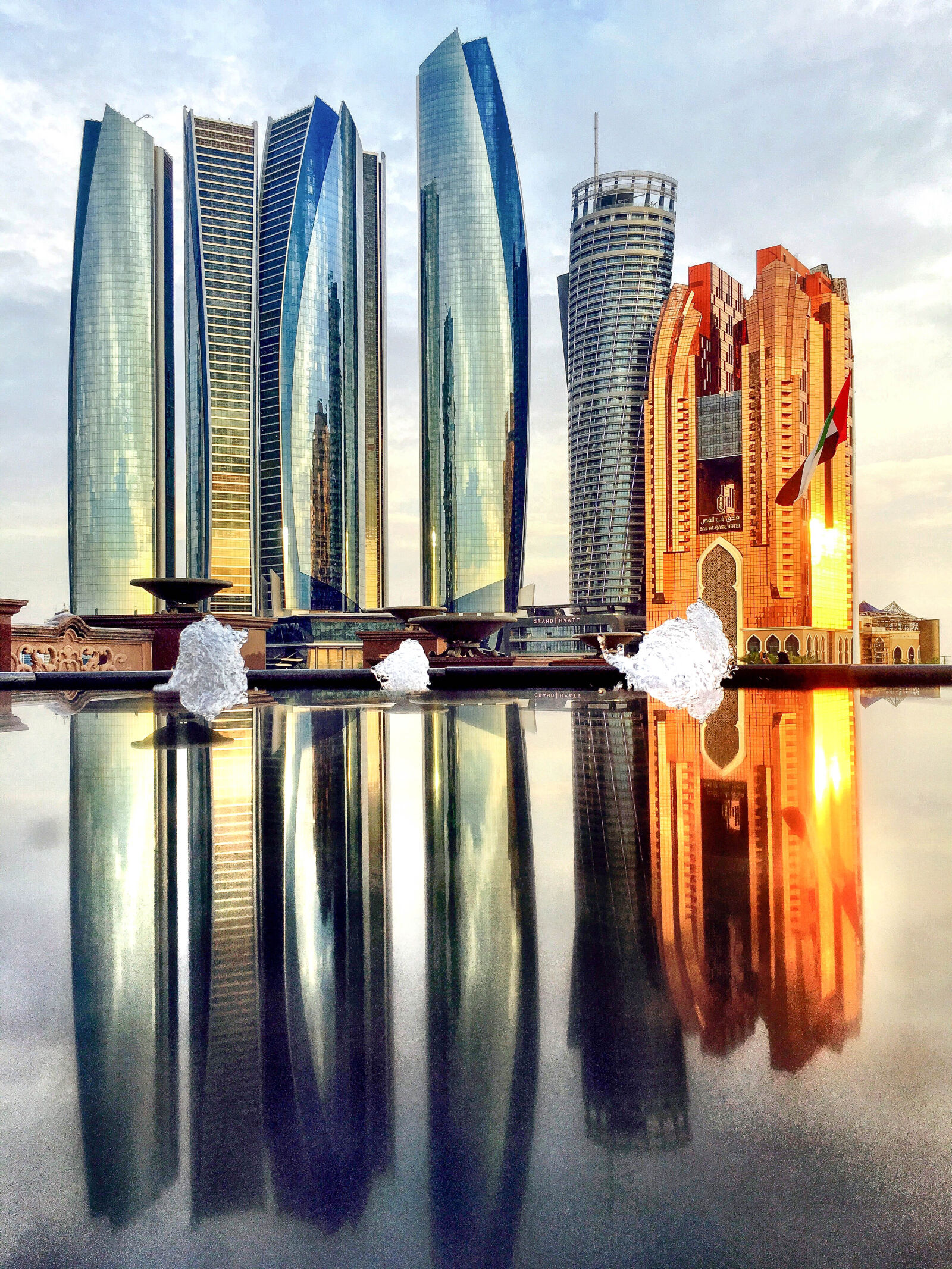 Apple iPhone 6s sample photo. Abu, dhabi, orange, reflection photography