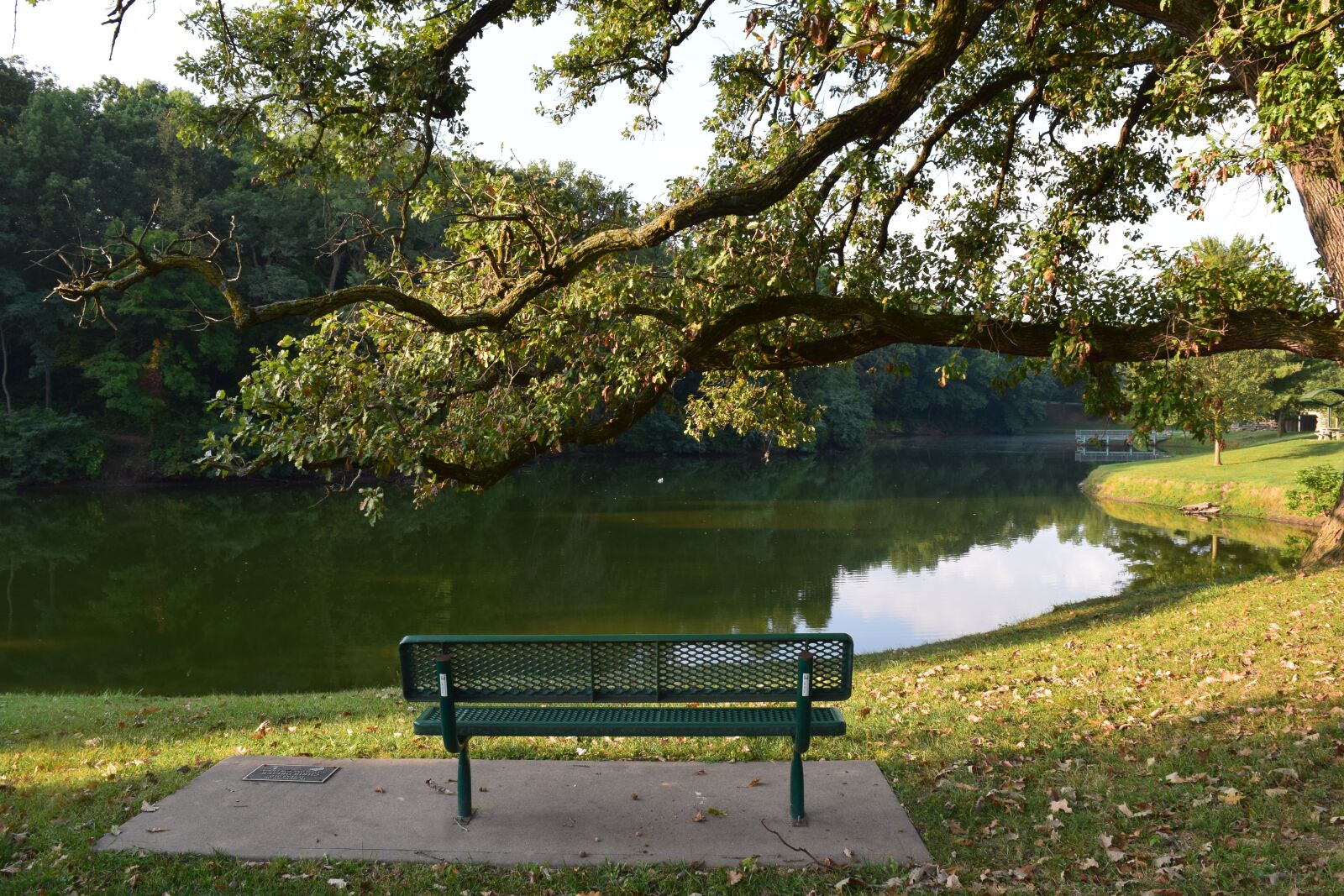 Nikon D3300 sample photo. Bench, water, landscape photography